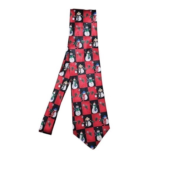 🏆268 Hallmark Special Ties Christmas Snowman Necktie - Picture 3 of 6